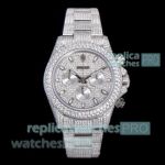 Super Clone Rolex Cosmograph Daytona 904L Iced Out Diamond 7750 Watch 